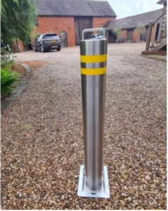 Specifiche delle linee guida per la spaziatura delle barriere stradali specifica paletti di parcheggio riflettenti mobili rimovibili con serratura in acciaio inossidabile - Product Image 2