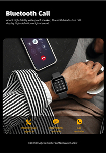 Buena calidad barato 2024 nuevo rectángulo reloj inteligente podómetro monitoreo de frecuencia cardíaca BT llamada monitoreo del sueño reloj deportivo C08 - Product Image 5