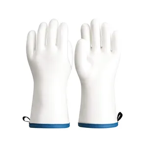 Professional Food Grade Extreme Heat Resistant Kitchen Microwave Long Liquid Silicone Bbq Oven Mitt Gloves With Finger