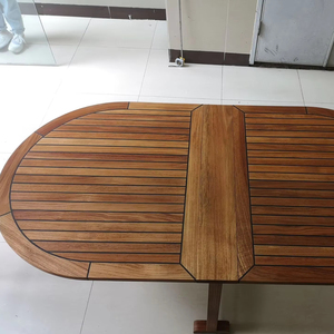 Yacht Boat <span class=keywords><strong>Table</strong></span> basse ovale pliante en <span class=keywords><strong>teck</strong></span> en forme de papillon avec pieds 1400x750x720mm - Product Image 2