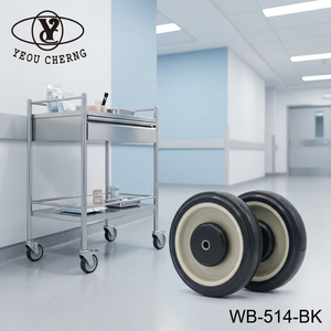 Medical <b>Cart</b> Caster 127mm TPU Plain Bearing Custom Wheel for Healthcare Equipment - Product Image 1