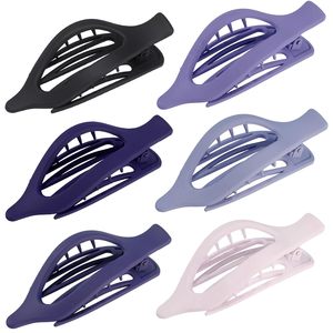 Nouvelles pinces à cheveux en plastique mat surdimensionnées populaires, multi-usages, pour coiffure de fête et couleurs pastel pour femmes - Product Image 4