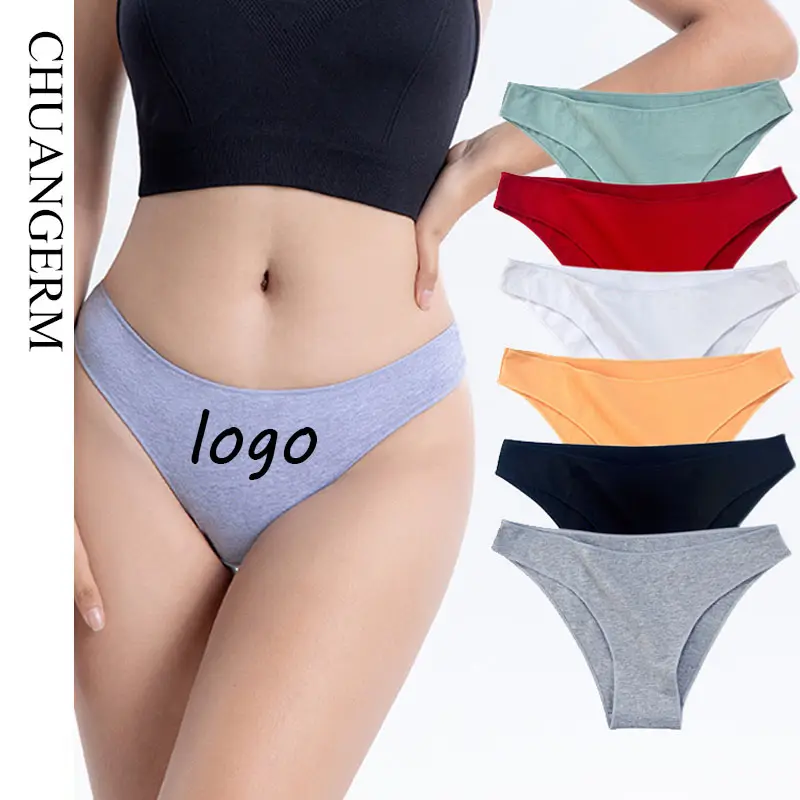 Chuangerm 2023 best sell custom logo young teen in panties nina women underwear ropa interior 100% cotton pantis de algodon