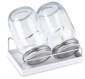 Spruit Groeiende Kit Voor Broccoli Alfalfa Brede Mond Mason Jar Met 316 Roestvrijstalen Deksels Tray Stand/Kiemen jar Kit