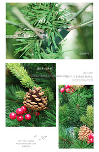 Chất Lượng Cao Trang Trí Giáng Sinh Cross-Biên Giới Hỗn Hợp Nón Thông Quả Đỏ PE + PVC Tự Động Cây Thông Kim Lễ Hội - Product Image 3