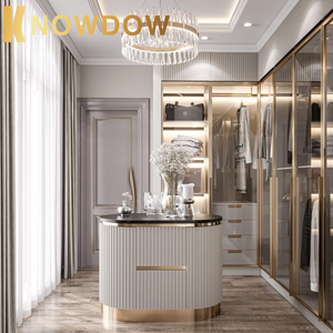 KNOWDOW Luxury Villa Wardrobe Dual Hanging Space <strong>Closet</strong> Family <strong>Shared</strong> Bedroom Storage Customized Wardrobe <strong>Closet</strong> - Product Image 2