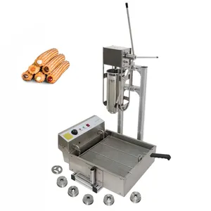 Petit fabricant de machine à fabriquer les churros espagnols électriques manuels et automatiques avec friteuse à gaz et pour cuve de friteuse électrique à churros