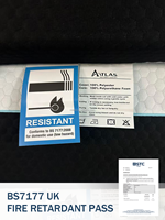 Matelas en mousse haute densité ignifuge BS7177 UK, fermeté moyenne, mousse acoustique, matelas de voiture, matelas enroulé en boîte, vente en gros