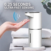 Distributeur de savon portable certifié FCC CE RoHS, alimenté par USB, rechargeable, mains libres, pour bureau, camping-car, extérieur, voiture, usage domestique, garage