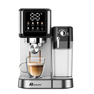 Machine à expresso Anbolife 20 bars, expresso, cappuccino, latte <span class=keywords><strong>macchiato</strong></span>, 1350W, machine à <span class=keywords><strong>café</strong></span> avec portafiltre et mousseur à lait - Product Image 4