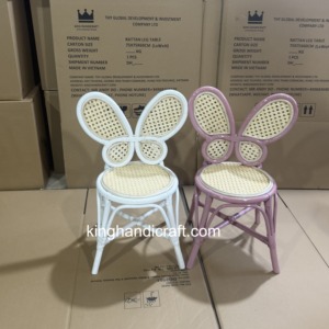 Chaise d'enfant en rotin faite à la main de qualité supérieure pour la location lors de fêtes, mariages et événements – Décoration en osier naturel, écologique et durable - Product Image 5