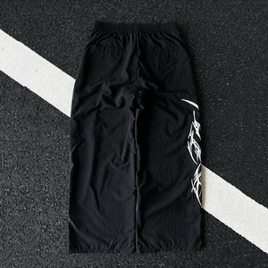 Patchwork Custom Baggy <strong>Oversized</strong> <strong>Jogger</strong> Screen Printing Windbreaker Men Nylon Pants Sweatpants Embroidery Embroidery Track Pants - Product Image 3