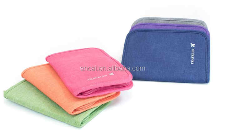 Encai New Design Folder Travel Passport Bags for Ticket & Cards Holder Fashion Passport Wallet