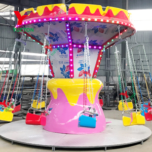 Mini Columpios para Niños <span class=keywords><strong>de</strong></span> 12 Asientos, Sillas Voladoras para Interiores, Atracciones <span class=keywords><strong>de</strong></span> Parque <span class=keywords><strong>de</strong></span> Diversiones, Especial para Licitaciones Gubernamentales en Oferta - Product Image 1
