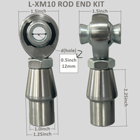 Kit Ujung Batang Injeksi Baja Paduan, Dust Boot, Insert Spacer, Weld Bung, Jam Nut, Diameter Dalam 0.5 inci, Presisi Tinggi, Berulir Penuh