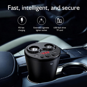 Transmisor FM para Auto, Cargador de Teléfono con Doble Encendedor, Amplificador, Reproductor MP3 con USB, Llamadas Manos Libres, Adaptador de Audio para Auto y Camión de 12V-24V - Product Image 3