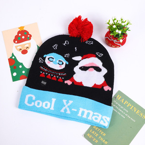Bonnet tricoté <span class=keywords><strong>de</strong></span> Noël unisexe à LED Bonnet <span class=keywords><strong>de</strong></span> Noël lumineux pour enfants <span class=keywords><strong>et</strong></span> adultes Bonnet d'hiver pour cadeaux <span class=keywords><strong>de</strong></span> fête - Product Image 6