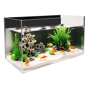 多機能デスクトップ水槽ベースキャビネット複数ろ過卓上アクリル水槽プラスチック材料 - Product Image 1