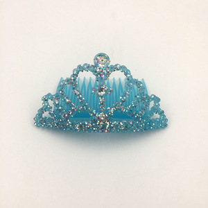 สเปรย์สำหรับเด็กใส่หวีเสียบรูปมงกุฎเลื่อมสีเขียวเครื่องประดับผม - Product Image 2