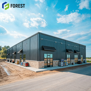 อาคารโครงสร้างเหล็กสำหรับงานหนัก สำหรับศูนย์ขนส่งสินค้า ออกแบบตามความต้องการ แข็งแรงทนทาน ได้รับการรับรองมาตรฐาน Fda และ Ce คุณภาพสูง คุ้มค่าราคา - Product Image 1