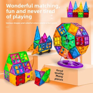 Piastrelle Magnetiche Colorate per Costruzioni e Assemblaggi per Bambini - Gioco Creativo Fai-da-Te con Magneti Colorati - Product Image 3