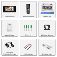 7 couleurs extérieur étanche à la pluie vidéo porte téléphone système d'interphone visuel maison porte téléphone système avec vidéo