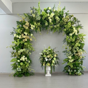Fournitures de décoration d'événements, fleurs colorées, bouquets de <span class=keywords><strong>mariée</strong></span>, hydrangeas verts, fleurs artificielles, toiles de fond, arche florale pour mariage - Product Image 3