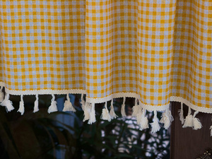 <span class=keywords><strong>Rideau</strong></span> de porte ou fenêtre à poches en tissu jaune vif à petits carreaux, <span class=keywords><strong>rideau</strong></span> de séparation polyvalent pour entrée intérieure, <span class=keywords><strong>armoire</strong></span> - Product Image 3