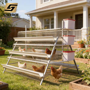 Jaula para gallinas ponedoras, jaulas para aves de corral, jaulas de batería para gallinas ponedoras, gallinero galvanizado en oferta, jaula para gallinas tipo A para granja de cría - Product Image 3