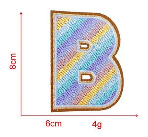 Patchs brodés en lettres dorées de 8 cm avec bordure en cristal pour la décoration de chapeaux et de vêtements - Product Image 4