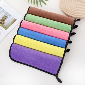 Serviette de voiture en microfibre à séchage rapide double face en polaire corail, épaisse et absorbante, pour le lavage de voiture, le nettoyage ménager, le <span class=keywords><strong>gaz</strong></span> - Product Image 4