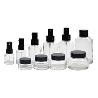 Bouteilles et bocal d'huile essentielle cosmétique noire de 100ml 30ml 60ml 200ml ensemble complet flacon compte-gouttes en verre avec vaporisateur et pipette