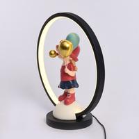 Lampe de table de dessin animé à la mode, lampe de chevet créative pour chambre à coucher, statue de fille ballon, ambiance mignonne, veilleuses pour chambre d'enfant