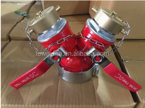 Diviseur d'eau 2 voies Type Y Taille 2.5 "x 1.5" x 1.5 "Répartiteur d'eau de bouche d'incendie avec vanne d'arrêt 2 voies/3 - Product Image 2