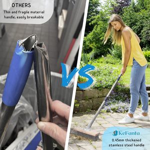 Brosse à récurer en fil d'acier inoxydable 59'' robuste à poils métalliques rigides pour l'élimination du mousse extérieur - Product Image 4