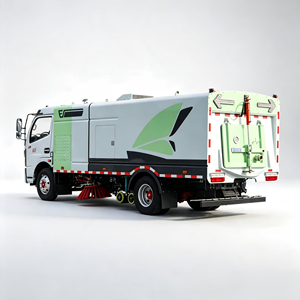 Camión barredor eléctrico de limpieza profunda de 8m³ para uso en seco y húmedo, vehículo de lavado y recuperación de sedimentos para entradas de construcción - Product Image 1