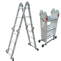Escabeau pliable multifonctionnel en alliage d'aluminium avec verrouillage de sécurité Echelle en alliage d'aluminium