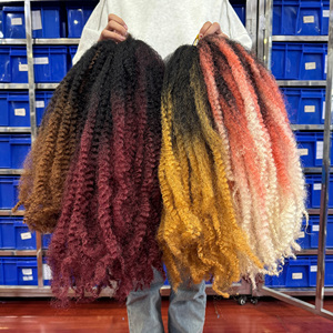 Vente en gros usine : Tresses synthétiques Marley Afro Springy Twist à faible chute, tresses au crochet, emballage personnalisé avec logo disponible - Product Image 6