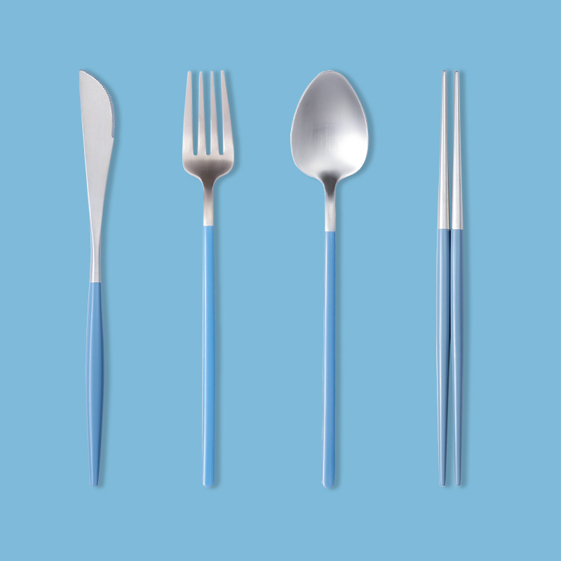 Silver Blue 4pcs set