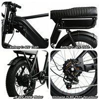 Vélo électrique à pneus larges Pro Max 20 pouces en stock UE, vélo électrique 48V avec double batterie au lithium, VTT électrique sans droits de douane