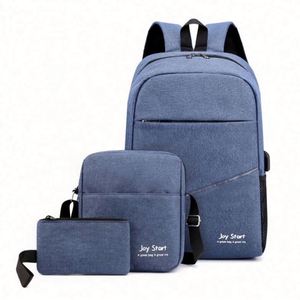 Juego de 3 Piezas de Mochila de Negocios de Tela de Nailon, Bolso de Hombro de Gran Capacidad para Computadora y Documentos - Product Image 4