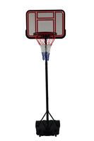 Panier de basket pour enfants: cadre en acier autoportant, base de réservoir d'eau (30L), roues et réglable à 2.53m-utilisation intérieure/extérieure