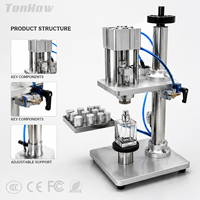 Machine de sertissage semi-automatique pour bouchons en aluminium de flacons de parfum, outil de sertissage semi-automatique, production de pompes pulvérisatrices