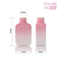 Bouteilles en plastique HDPE de 90 ml, 120 ml, 250 ml, 300 ml, 500 ml, couleur dégradée personnalisée, avec pompe, pour soins de la peau, directement de l'usine