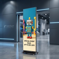 Écran d'affichage numérique LED pour panneau d'affichage, écran pliable pour affiches LED pour mariage et publicité