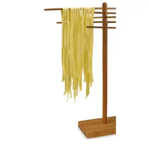 Bamboo Pasta Drying Rack Pasta and Spaghetti Dryer Stand Wooden Noodles Stand for Home Making