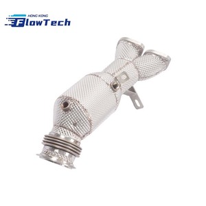 Tuyau de descente en acier inoxydable T304 de haute qualité pour E92 335i E90 E93 N55 3.0T à haut débit avec bouclier thermique - Product Image 5