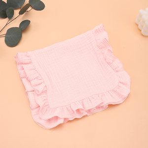 Bavoirs à volants doux et lingettes à écouler pour bébé en mousseline de coton, motifs étoiles et lunes - Product Image 4