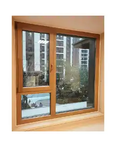 Rendere le cose convenienti per i clienti finestre a doppia anta in legno rivestite in alluminio finestra a doppia anta