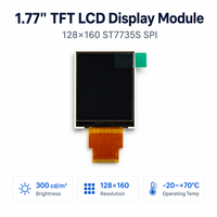 Module d'affichage LCD TFT 1,77 pouces 128x160 ST7735S SPI FPC, petit écran avec rétroéclairage LED, luminosité 300cd/m2, température de fonctionnement -20~70°C